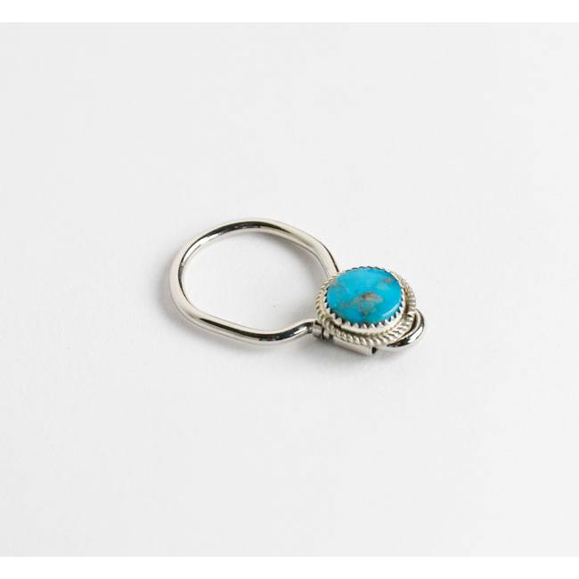 indian jewelry インディアンジュエリー ナバホ ターコイズ シルバー925 キーリング キーホルダー |  | 02