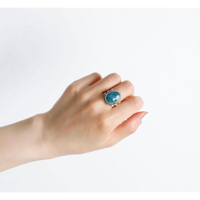 indian jewelry インディアンジュエリー ナバホ シルバー925 ツイストロープ ターコイズ リング 指輪 | 
