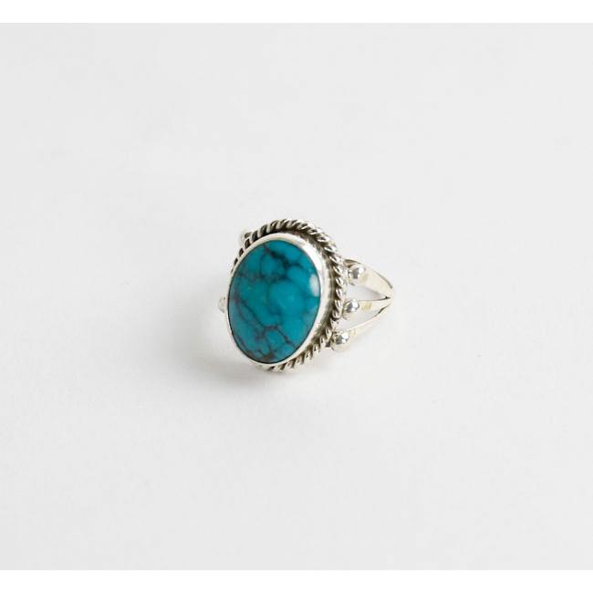 indian jewelry インディアンジュエリー ナバホ シルバー925 ツイストロープ ターコイズ リング 指輪 |  | 01