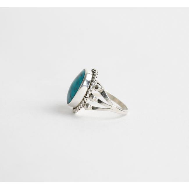 indian jewelry インディアンジュエリー ナバホ シルバー925 ツイストロープ ターコイズ リング 指輪 |  | 05