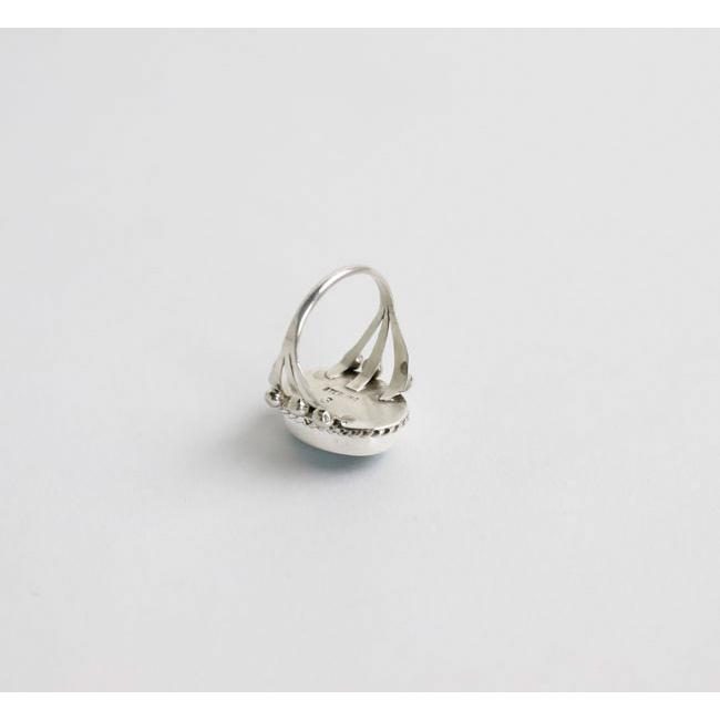 indian jewelry インディアンジュエリー ナバホ シルバー925 ツイストロープ ターコイズ リング 指輪 |  | 09