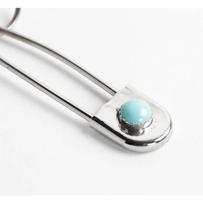 indian jewelry インディアンジュエリー ナバホ ターコイズ シルバー925 セーフティ ピン キーホルダー |  | 03