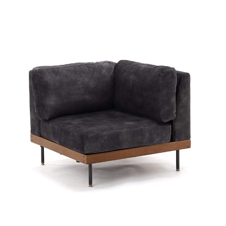 journal standard Furniture ジャーナルスタンダードファニチャー LILLE CORNER SOFA 2ND VELVET BK | 