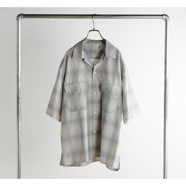 【新品 25AW】KAPTAIN SUNSHINE オンブレ チェック シャツ KAPTAIN SUNSHINE＞ Open Collared Shirt/オンブレーチェック
