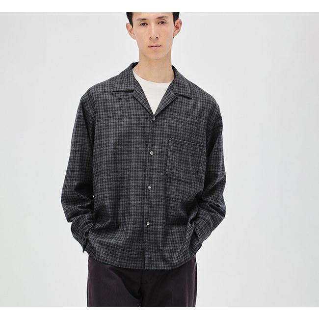 KAPTAIN SUNSHINE キャプテンサンシャイン KS26FSH08 ウールチェック オープンカラーシャツ Wool Plaid Open Collar Shirt | 