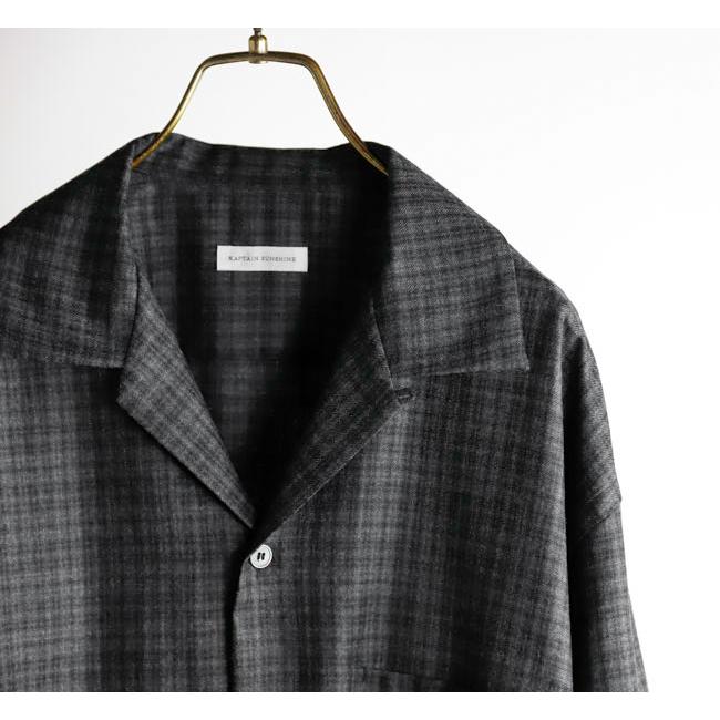 KAPTAIN SUNSHINE キャプテンサンシャイン KS26FSH08 ウールチェック オープンカラーシャツ Wool Plaid Open Collar Shirt |  | 16