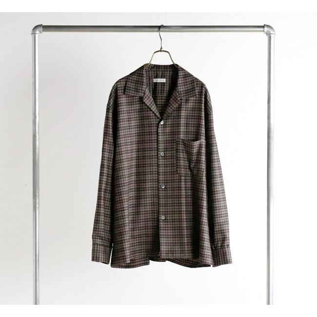KAPTAIN SUNSHINE キャプテンサンシャイン KS26FSH08 ウールチェック オープンカラーシャツ Wool Plaid Open Collar Shirt |  | 05