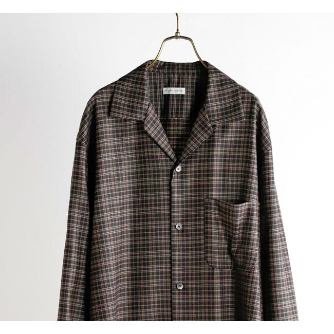 KAPTAIN SUNSHINE キャプテンサンシャイン KS26FSH08 ウールチェック オープンカラーシャツ Wool Plaid Open Collar Shirt |  | 08