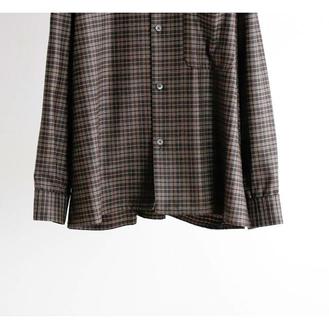 KAPTAIN SUNSHINE キャプテンサンシャイン KS26FSH08 ウールチェック オープンカラーシャツ Wool Plaid Open Collar Shirt |  | 09