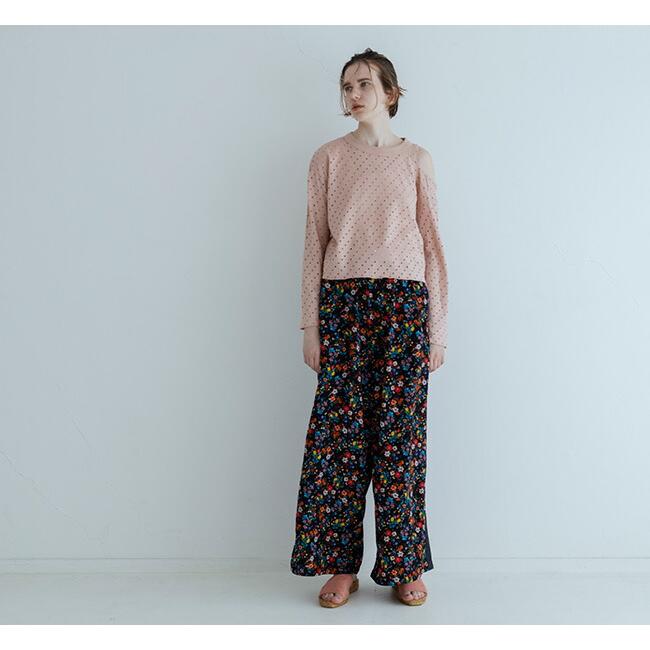 MEYAME メヤメ SIDE LINE WIDE PANTS (FLOWER) サイドライン ワイドパンツ フラワープリント MEY-1620 |  | 01