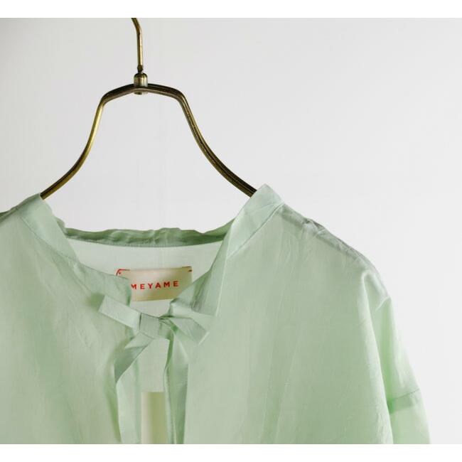 meyame メヤメ　ブラウスジャケット　トップス　アウター　おしゃれ MEYAME / COTTON SILK BLOUSE JACKET PINK メヤメ ブラウス