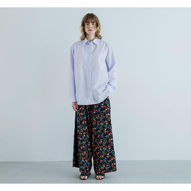 MEYAME メヤメ MEY-1620 サイドライン ワイドパンツ フラワープリント SIDE LINE WIDE PANTS (FLOWER) | 