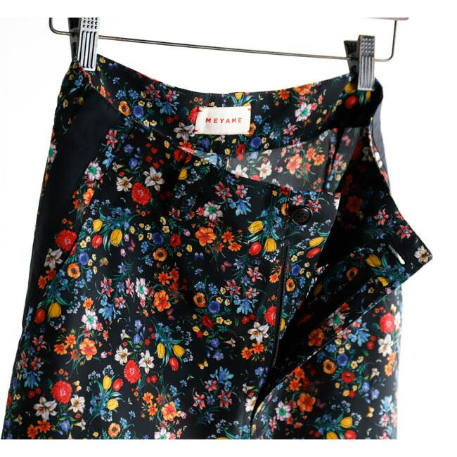 MEYAME メヤメ MEY-1620 サイドライン ワイドパンツ フラワープリント SIDE LINE WIDE PANTS (FLOWER) |  | 11