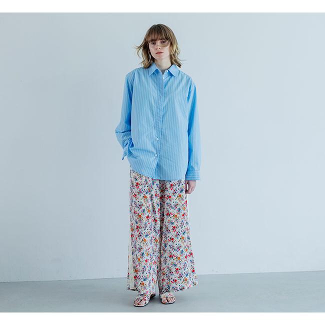 MEYAME メヤメ MEY-1620 サイドライン ワイドパンツ フラワープリント SIDE LINE WIDE PANTS (FLOWER) |  | 01