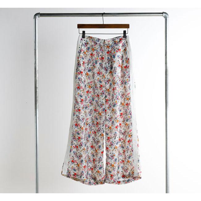 MEYAME メヤメ MEY-1620 サイドライン ワイドパンツ フラワープリント SIDE LINE WIDE PANTS (FLOWER) |  | 05