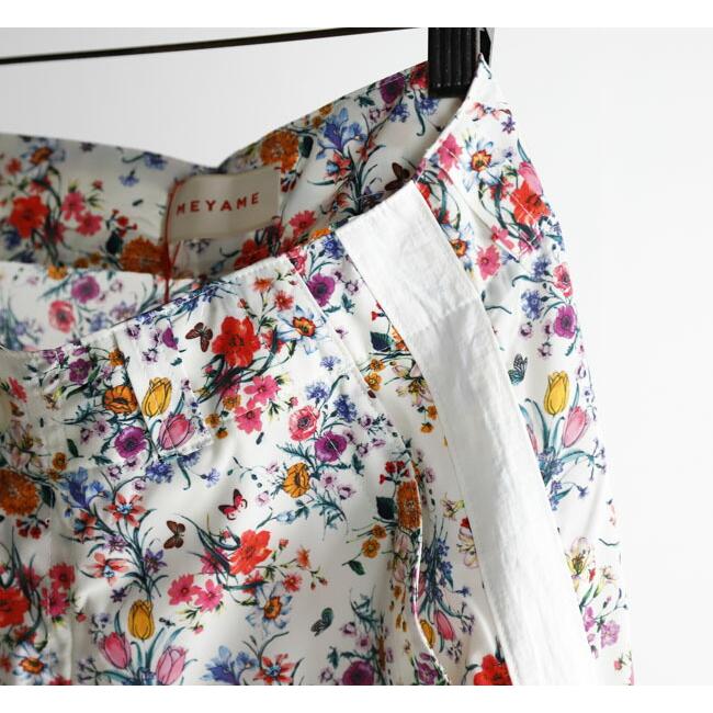 MEYAME メヤメ MEY-1620 サイドライン ワイドパンツ フラワープリント SIDE LINE WIDE PANTS (FLOWER) |  | 07