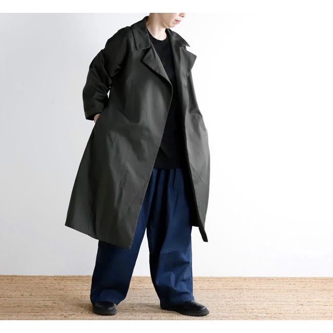 【ミズイロインド】Vネックフレアコート ブラック フリーサイズ ミズイロインド】Vネックフレアコート ブラック フリーサイズ