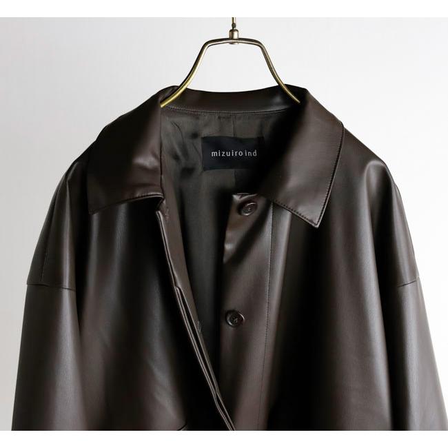 mizuiro ind ミズイロインド 3-270069 シンセティックレザーシャツ