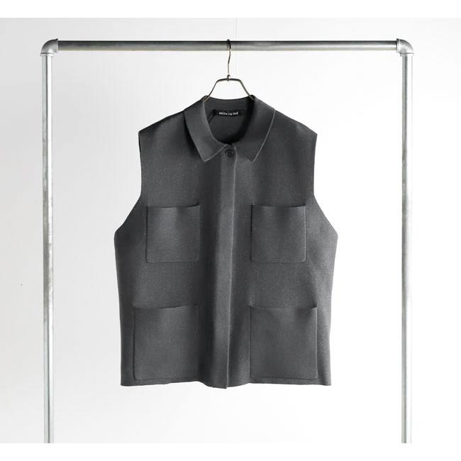 SALE30%OFF //mizuiro ind ミズイロインド 4-220089 襟付きワイドベスト |  | 08
