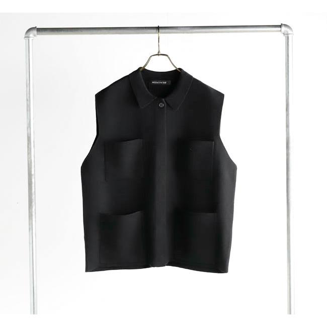 SALE30%OFF //mizuiro ind ミズイロインド 4-220089 襟付きワイドベスト |  | 09