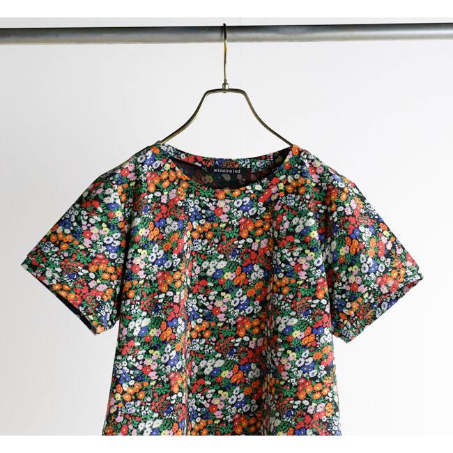 mizuiro ind ミズイロインド 1-210083 フラワープリントTシャツ