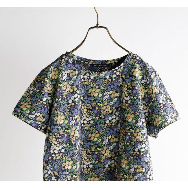 mizuiro ind ミズイロインド 1-210083 フラワープリントTシャツ
