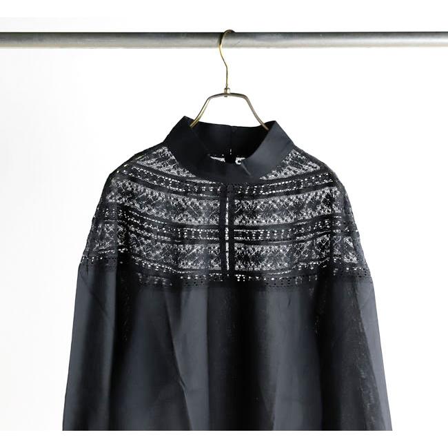mizuiro ind ミズイロインド 3-230122　レースヨークハイネックシャツ |  | 14