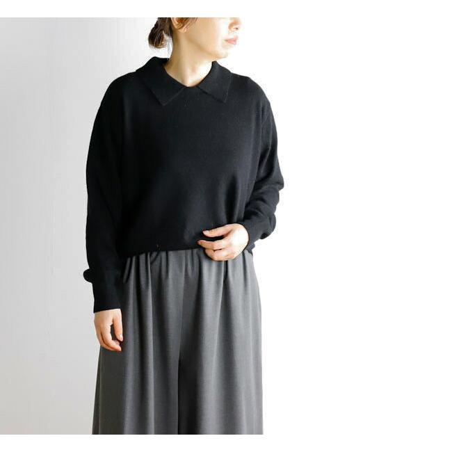 mizuiro ind ミズイロインド 3-220144　襟付きハイゲージプルオーバー | 