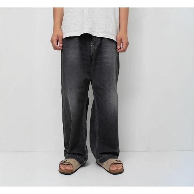 ordinary fits オーディナリーフィッツ BELL PANTS USED BLACK ベルパンツ ブラック OF-P180-BLKUSD | 