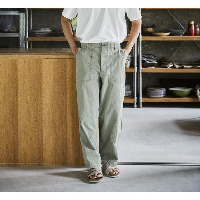 orSlow ヘリンボーン サマーファティーグパンツ ベイカーパンツ XS orslow オアスロウ ヘリンボーン サマー ファティーグパンツ