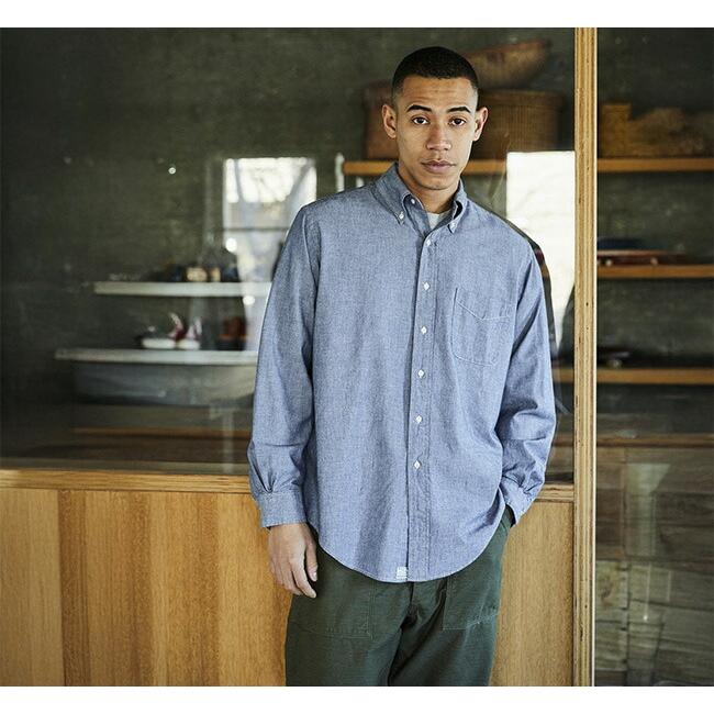 orslow オアスロウ CHAMBRAY STANDARD BUTTON DOWN SHIRT シャンブレー 