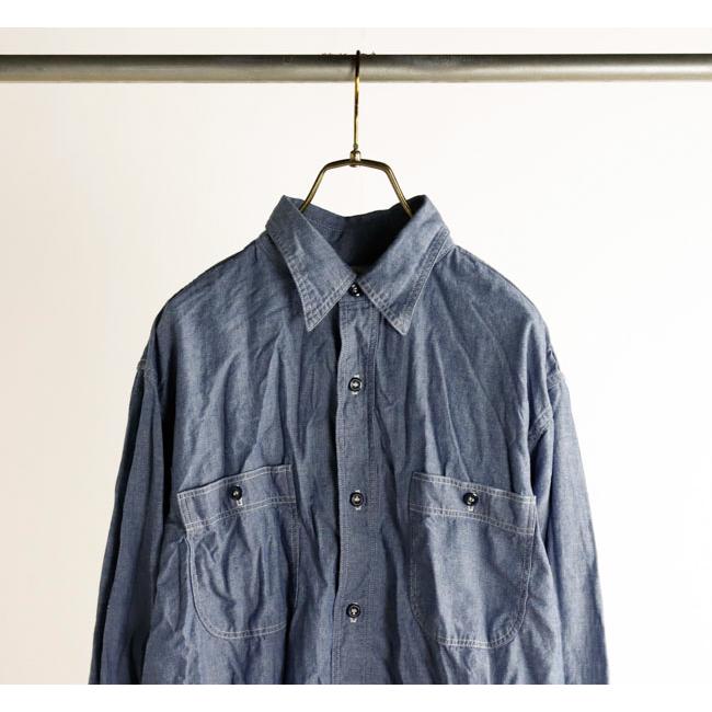 orslow オアスロウ RELAX FIT CHAMBRAY WORK SHIRT リラックスフィットシャンブレーワークシャツ 01-8270-84 |  | 03