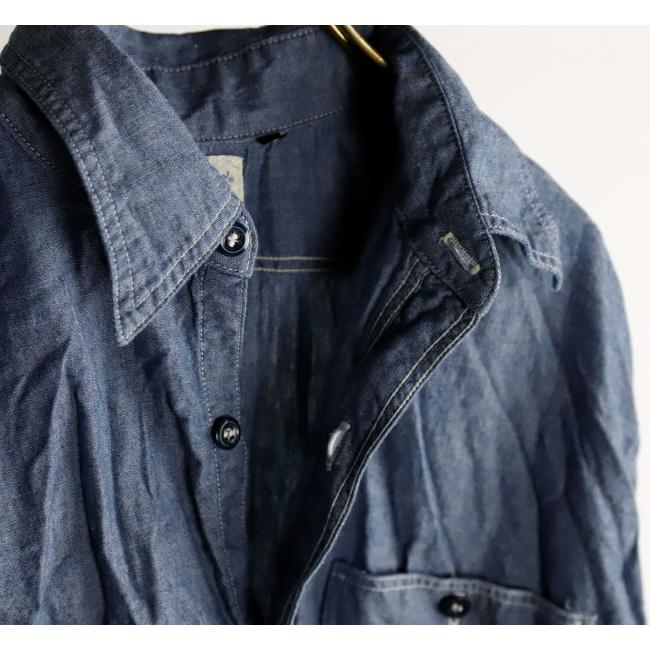 orslow オアスロウ RELAX FIT CHAMBRAY WORK SHIRT リラックスフィットシャンブレーワークシャツ 01-8270-84 |  | 05