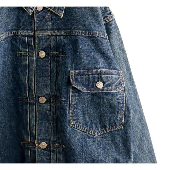 orslow オアスロウ TYPE1 PLEATED FRONT BLOUSE 2YEAR WASH デニムジャケット 03-6011-84の画像
