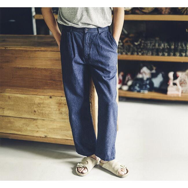 orslow オアスロウ 03-5021-A81 ツータック デニムワイドトラウザーズ TWO TUCK WIDE TROUSERS DENIM ONE WASH | 
