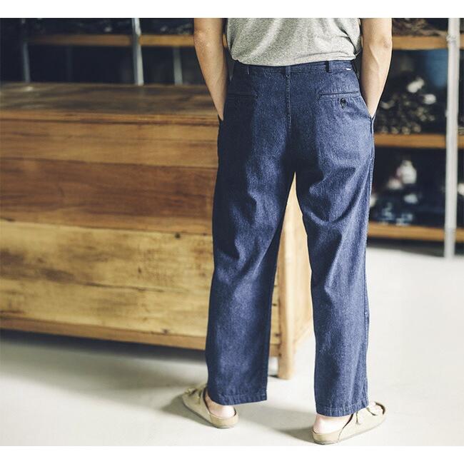 orslow オアスロウ 03-5021-A81 ツータック デニムワイドトラウザーズ TWO TUCK WIDE TROUSERS DENIM ONE WASH |  | 02