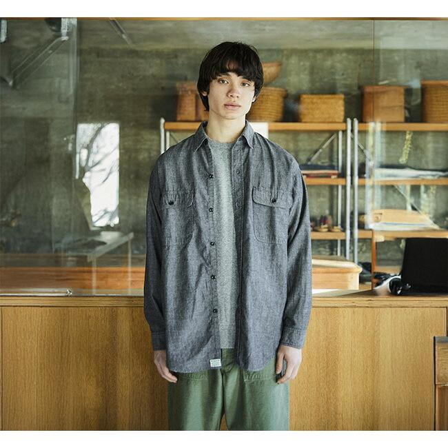 orslow オアスロウ 01-8064-61 ブラックシャンブレーワークシャツ BLACK CHAMBRAY WORK SHIRT | 