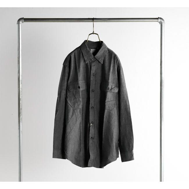 orslow オアスロウ 01-8064-61 ブラックシャンブレーワークシャツ BLACK CHAMBRAY WORK SHIRT |  | 03