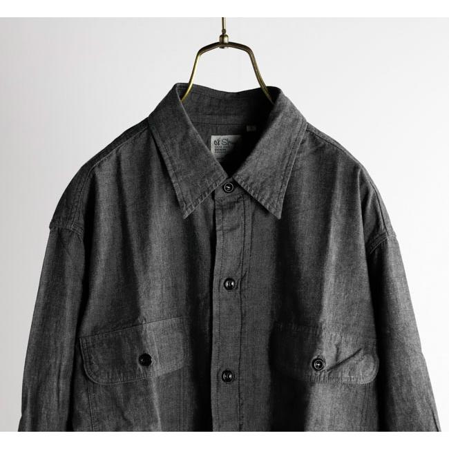 orslow オアスロウ 01-8064-61 ブラックシャンブレーワークシャツ BLACK CHAMBRAY WORK SHIRT |  | 04