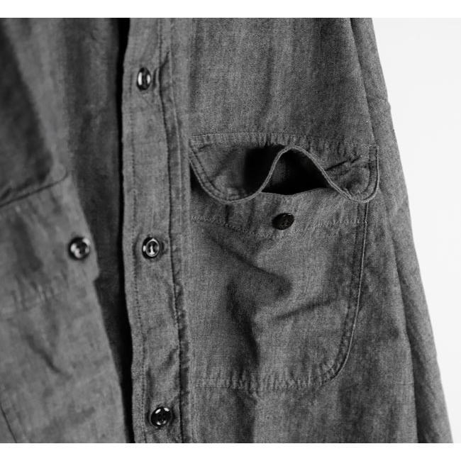 orslow オアスロウ 01-8064-61 ブラックシャンブレーワークシャツ BLACK CHAMBRAY WORK SHIRT |  | 09