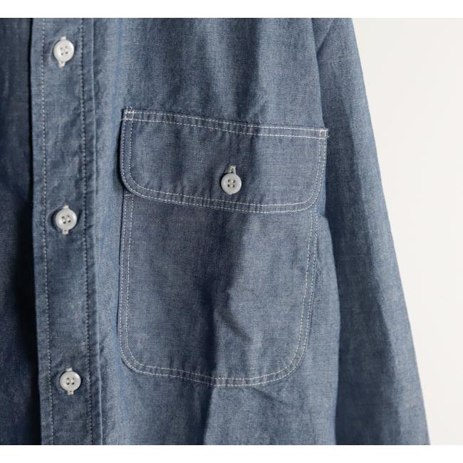 orslow オアスロウ 01-8064-84 シャンブレーワークシャツ CHAMBRAY WORK SHIRT |  | 08