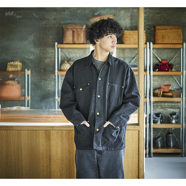 Orslow オアスロウ ブラック　デニムカバーオール orslow オアスロウ 01-6034-61S RELAX FIT OXFORD COVERALL BLACK