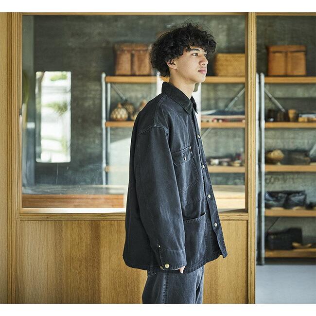 orslow オアスロウ 01-6034-61S RELAX FIT OXFORD COVERALL BLACK