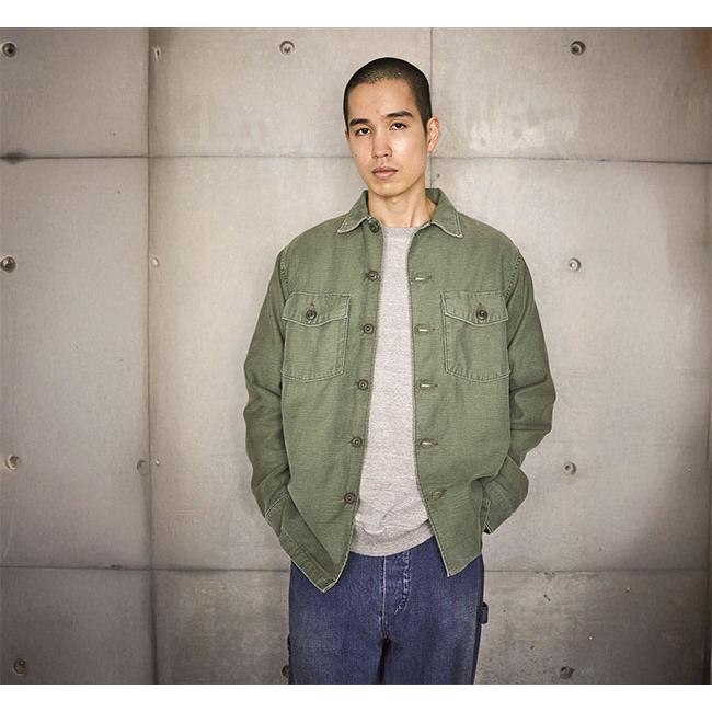 orslow オアスロウ 03-8045-216 USアーミーファティーグシャツ US ARMY FATIGUE SHIRT GREEN USED | 