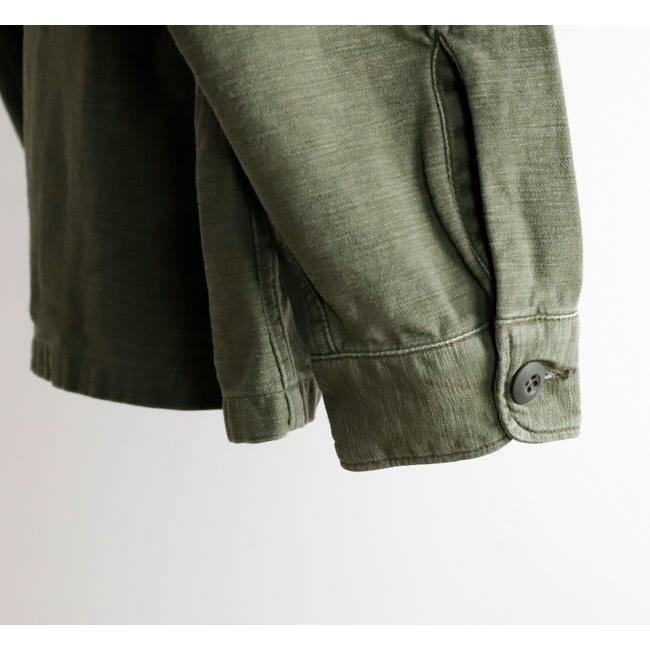 orslow オアスロウ 03-8045-216 USアーミーファティーグシャツ US ARMY FATIGUE SHIRT GREEN USED |  | 11