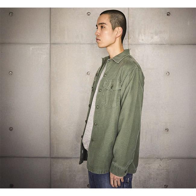 orslow オアスロウ 03-8045-216 USアーミーファティーグシャツ US ARMY FATIGUE SHIRT GREEN USED |  | 01