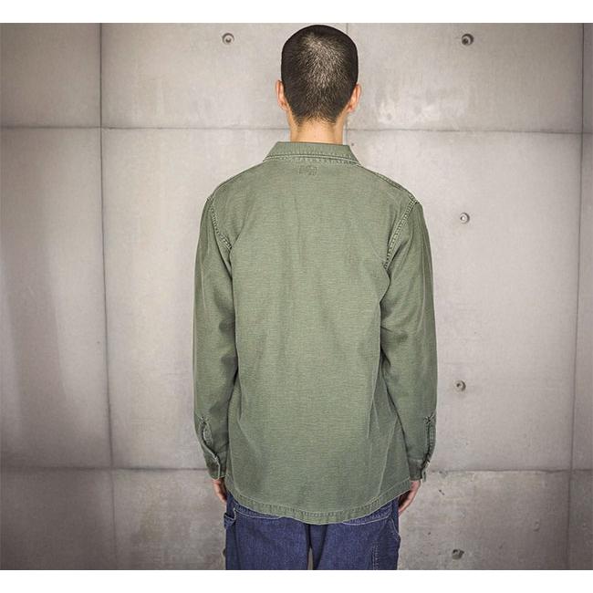 orslow オアスロウ 03-8045-216 USアーミーファティーグシャツ US ARMY FATIGUE SHIRT GREEN USED |  | 02