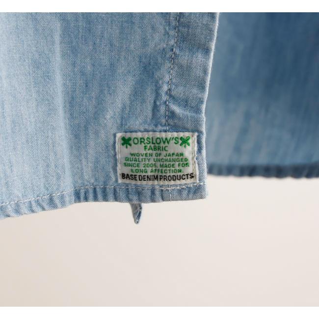 orslow オアスロウ 01-8172-99 SHORT SLEEVE CHAMBRAY WORK SHIRT WITH FLAP POCKET CHAMBRAY BLEACH シャンブレーフラップポケットワークシャツ |  | 11