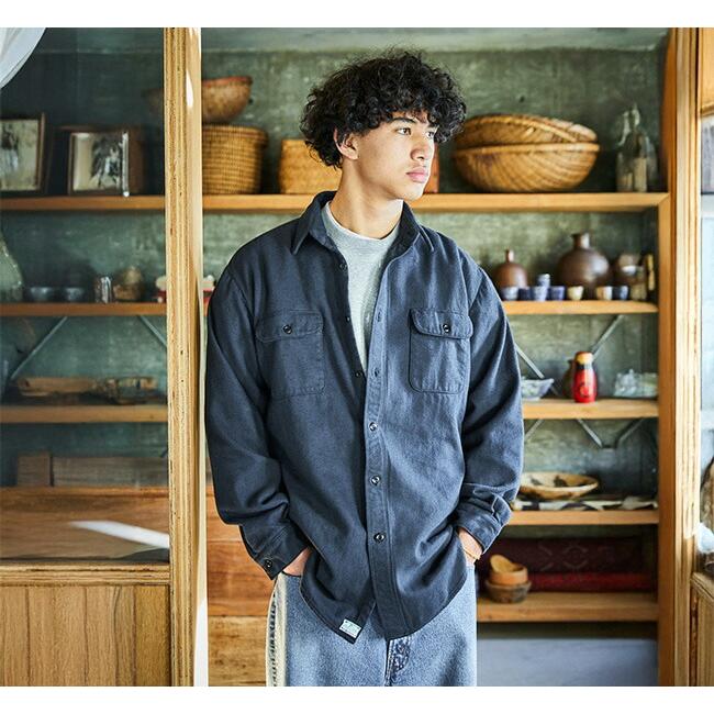 OVY フランネルシャツ XL Soft Flannel Wide Shirts (brown) | OVY