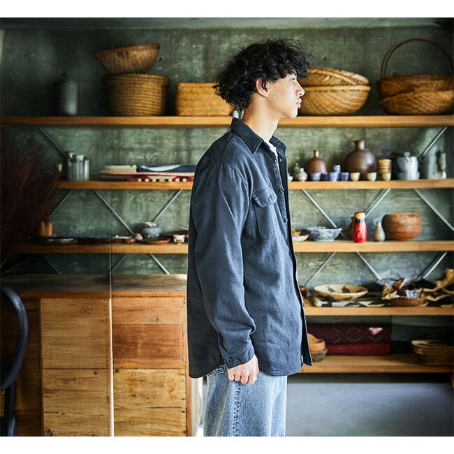 orslow オアスロウ 01-V8072-02 リラックスフィット フランネルシャツ ネイビー RELAX FIT FLANNEL SHIRT NAVY |  | 02